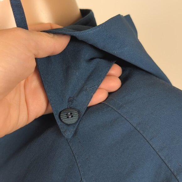 London Fog Hooded Trench Coat Thick Removable Fleece Teal Blue Womens Size 8 - Picture 6 of 15